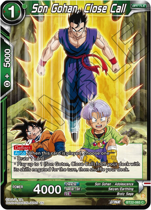 Son Gohan, a punto de morir (BT22-065) [Golpe crítico] 