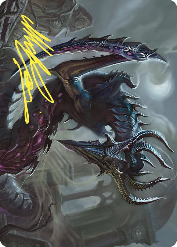 Tarjeta de arte de Crypt Sliver (firma estampada en oro) [Serie de arte de Commander Masters] 