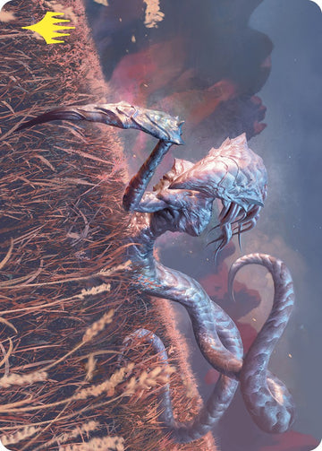 Tarjeta de arte de Bonescythe Sliver (con sello dorado) [Serie de arte de Commander Masters] 