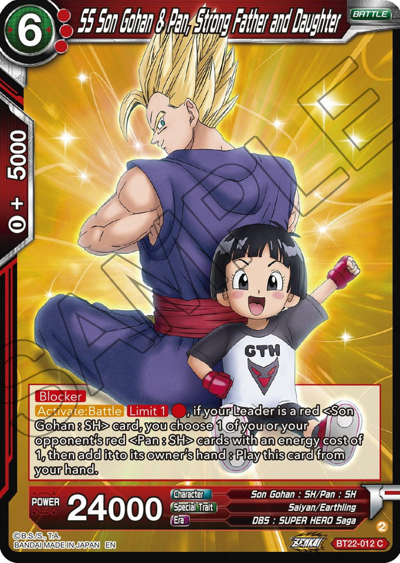 SS Son Gohan y Pan, padre e hija fuertes (BT22-012) [Golpe crítico] 