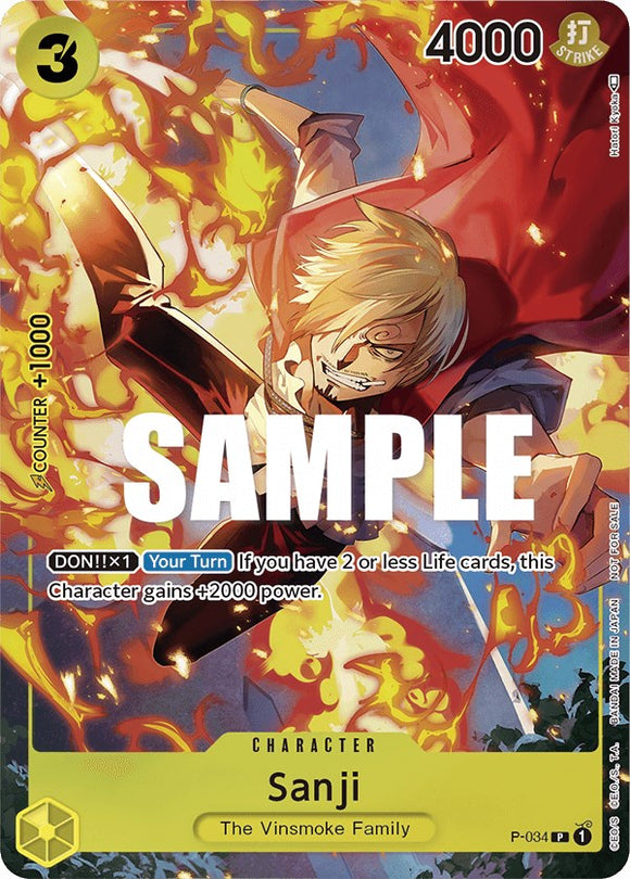 Sanji (Paquete de evento vol. 2) [Tarjetas promocionales de One Piece] 