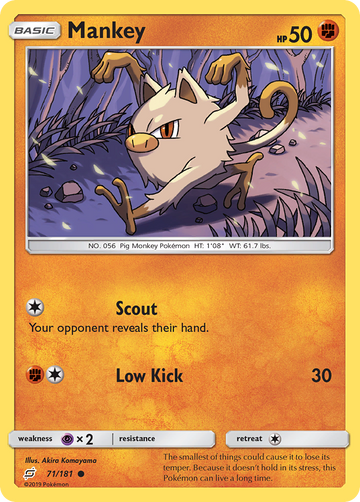 Mankey (71/181) [Sol y Luna: Formen equipo] 
