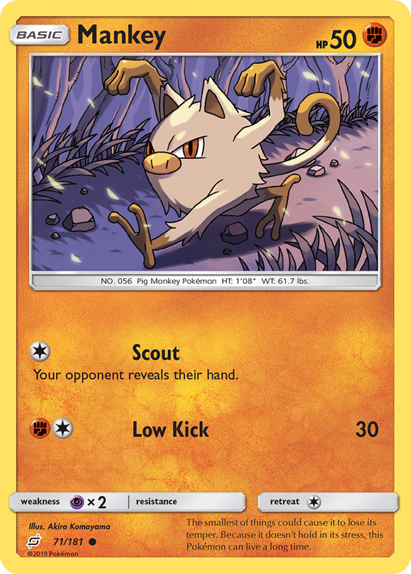 Mankey (71/181) [Sol y Luna: Formen equipo] 