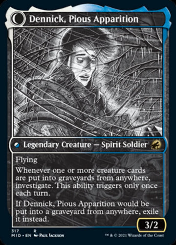 Dennick, Pious Apprentice // Dennick, Pious Apparition (Showcase Eternal Night) [Innistrad: Midnight Hunt] - 0
