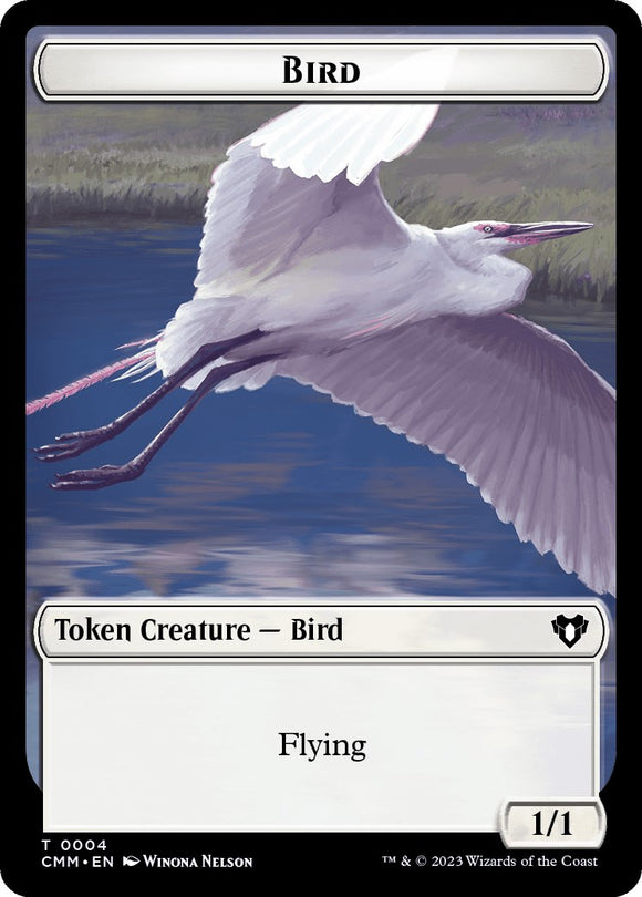 Ficha de pájaro/insecto de doble cara [Fichas de Commander Masters] 