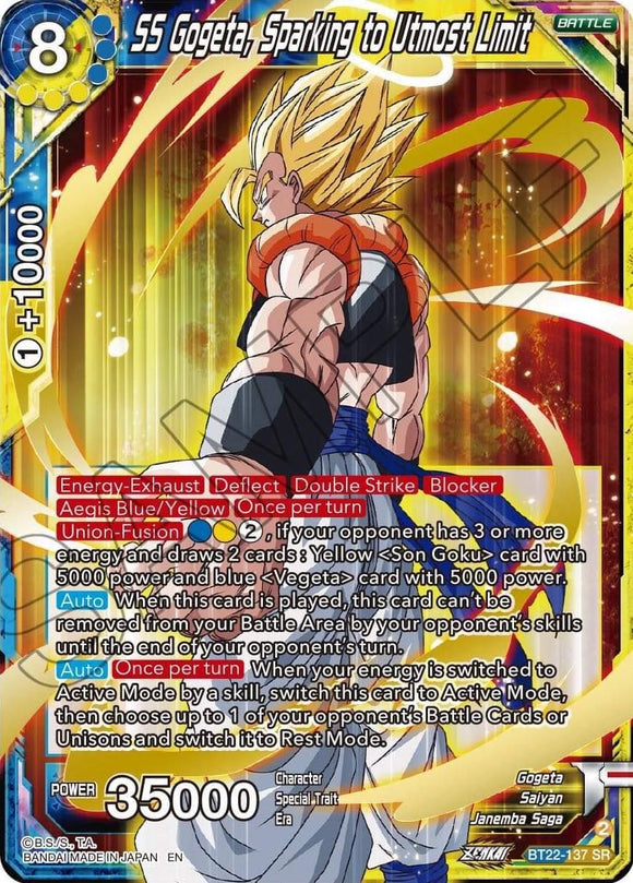 SS Gogeta, chispas hasta el límite máximo (BT22-137) [Golpe crítico] 