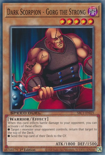 Escorpión oscuro - Gorg el Fuerte [SBC1-ENI25] Común 