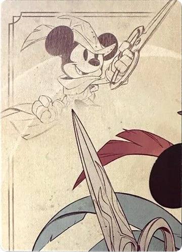 Mickey Mouse - Inserto de rompecabezas de El sastrecillo valiente (arriba a la izquierda) [El primer capítulo] 