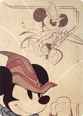 Mickey Mouse - Inserto de rompecabezas de El sastrecillo valiente (arriba a la derecha) [El primer capítulo] 