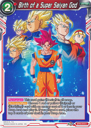 El nacimiento de un Super Saiyan Dios (BT8-019) [Malicious Machinations] 