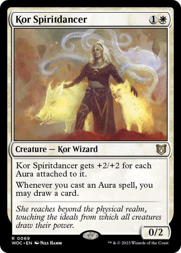 Bailarín espiritual kor [Comandante de las Tierras Salvajes de Eldraine] 