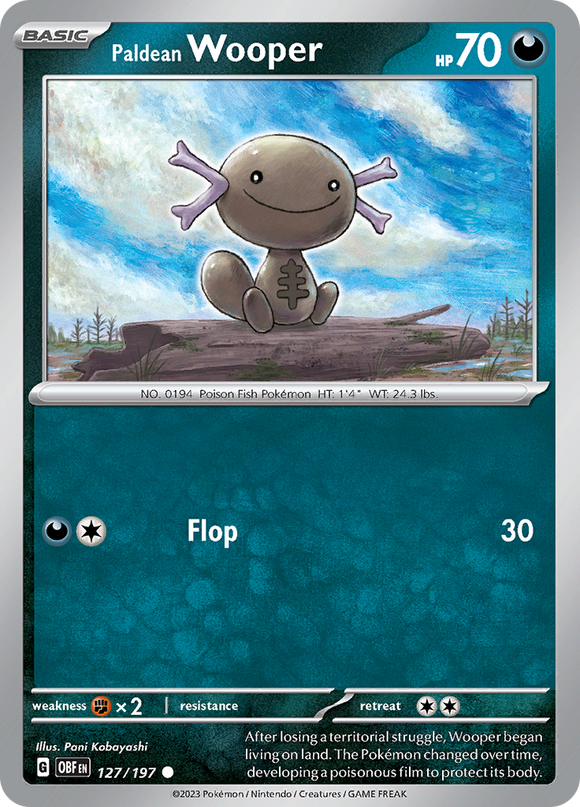 Paldean Wooper (127/197) [Scarlet &amp; Violet: Llamas de obsidiana] 