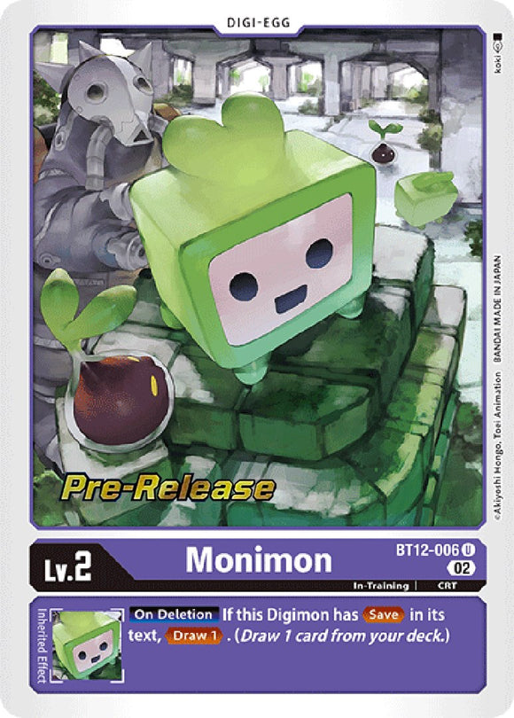 Monimon [BT12-006] [Tarjetas de prelanzamiento de Across Time] 