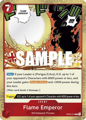 Emperador de la llama (Paquete de jueces vol. 2) [Tarjetas promocionales de One Piece] 