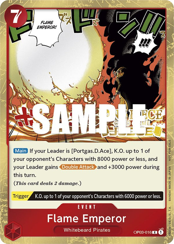 Emperador de la llama (Paquete de jueces vol. 2) [Tarjetas promocionales de One Piece] 