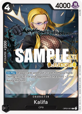 Kalifa (Judge Pack Vol. 2) [Tarjetas promocionales de One Piece] 