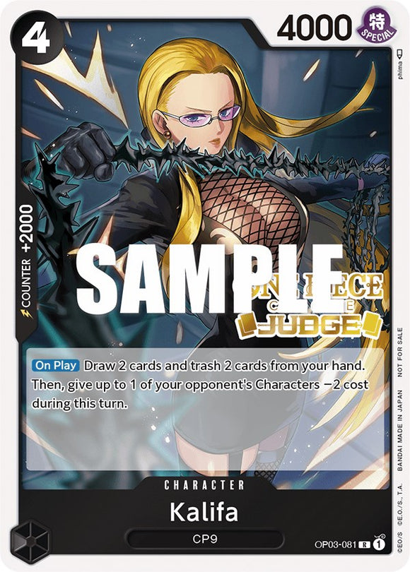 Kalifa (Judge Pack Vol. 2) [Tarjetas promocionales de One Piece] 