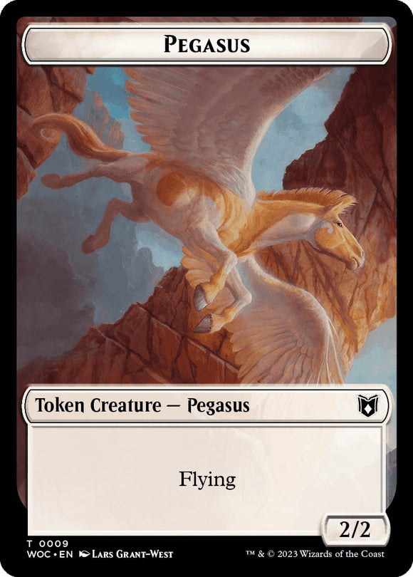 Ficha de dos caras de Pegaso // Saprolín [Fichas de comandante de Wilds of Eldraine] 