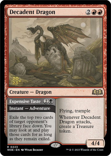 Decadent Dragon // Expensive Taste (Promo Pack) [Wilds of Eldraine Promos] - 0