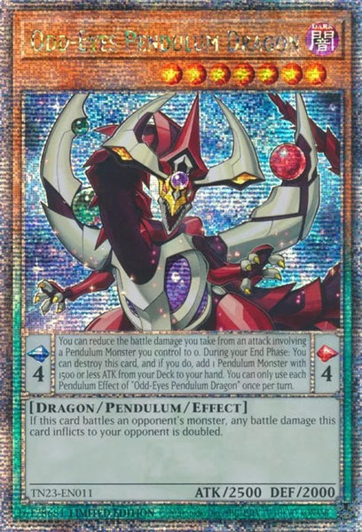 yugioh cards odd eyes pendulum dragon Odd-Eyes [TN23-EN011] Quarter Century Secret Rare Colour:White Oh trading and collectible Blue Deck Magic The Gathering Innistrad