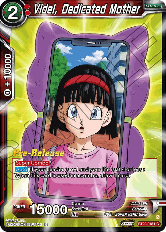 Videl, madre dedicada (BT22-018) [Promociones previas al lanzamiento de Critical Blow] 