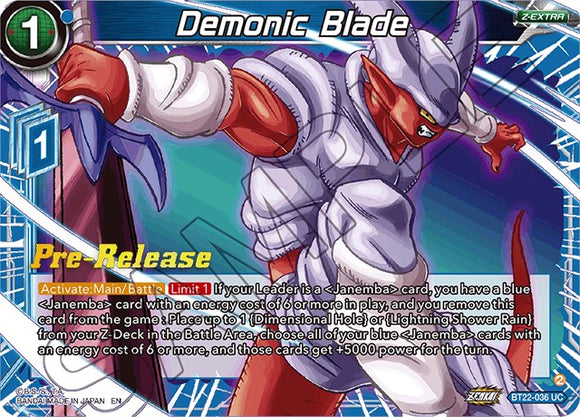 Demonic Blade (BT22-036) [Promociones previas al lanzamiento de Critical Blow] 