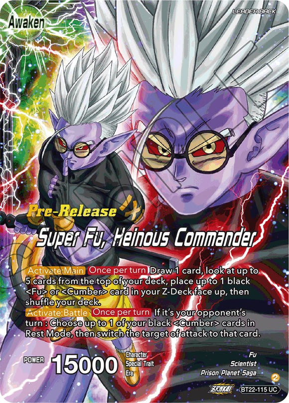 Fu // Super Fu, comandante atroz (BT22-115) [Promociones previas al lanzamiento de Critical Blow] 