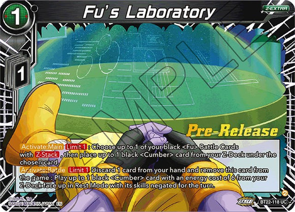 Laboratorio de Fu (BT22-118) [Promociones previas al lanzamiento de Critical Blow] 