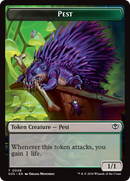 Fractal (0004) // Pest (0008) Double-Sided Token [Secrets of Strixhaven Tokens]-2