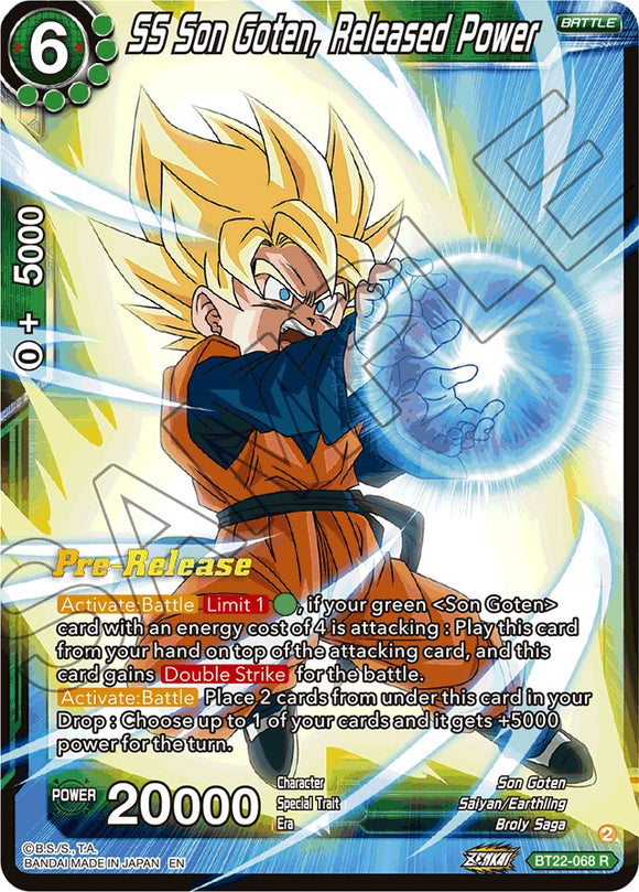 SS Son Goten, Poder liberado (BT22-068) [Promociones previas al lanzamiento de Critical Blow] 