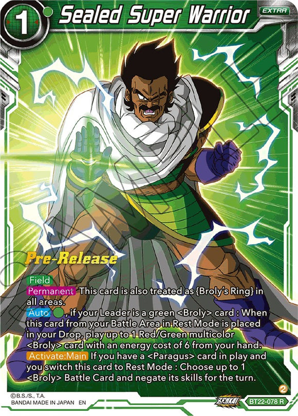 Súper guerrero sellado (BT22-078) [Promociones previas al lanzamiento de Critical Blow] 