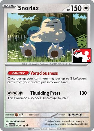 Snorlax (143/165) [Prize Pack Series Three]