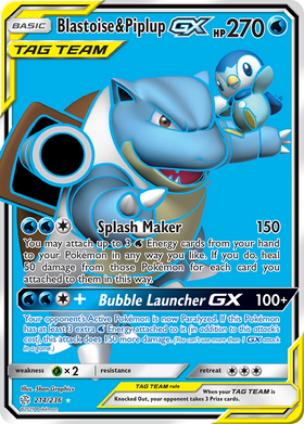 Blastoise y Piplup GX (214/236) [Sol y Luna: Eclipse Cósmico] 