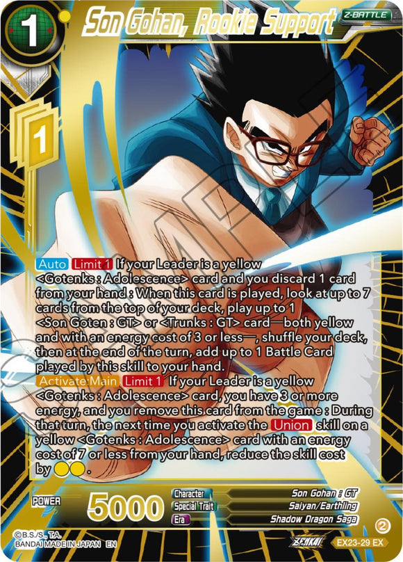 Son Gohan, novato de apoyo (EX23-29) [Ultimate Deck 2023] 