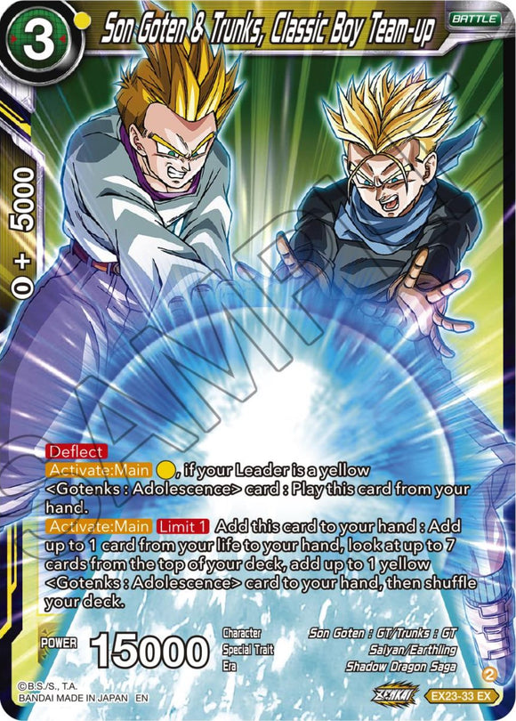 Son Goten y Trunks, equipo clásico de chicos (EX23-33) [Ultimate Deck 2023] 