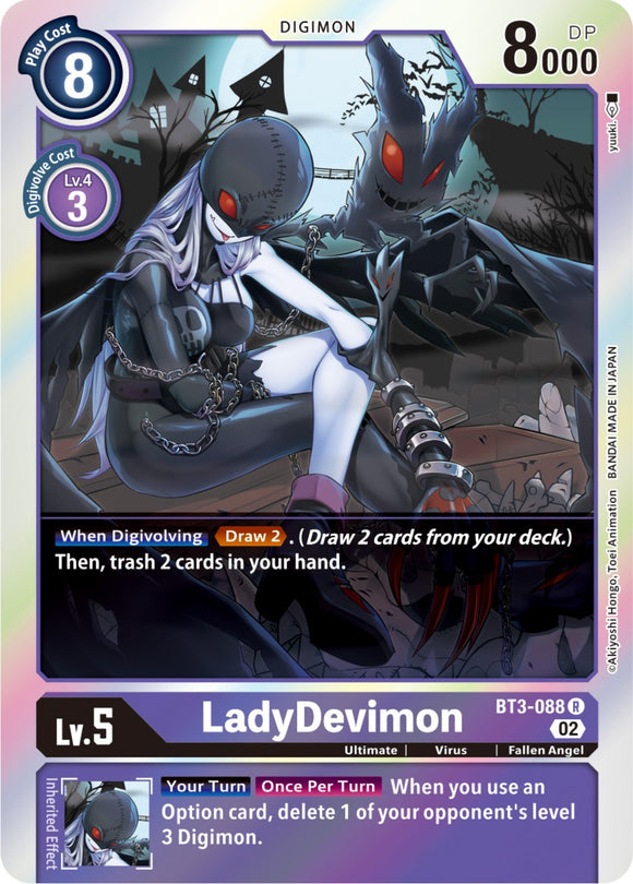 LadyDevimon [BT3-088] (Reimpresión de potenciador de Resurgimiento) [Potenciador de Resurgimiento] 