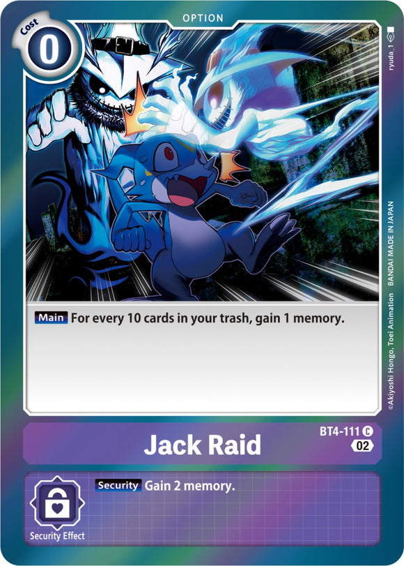 Jack Raid [BT4-111] (Reimpresión de refuerzo de Resurgence) [Refuerzo de Resurgence] 
