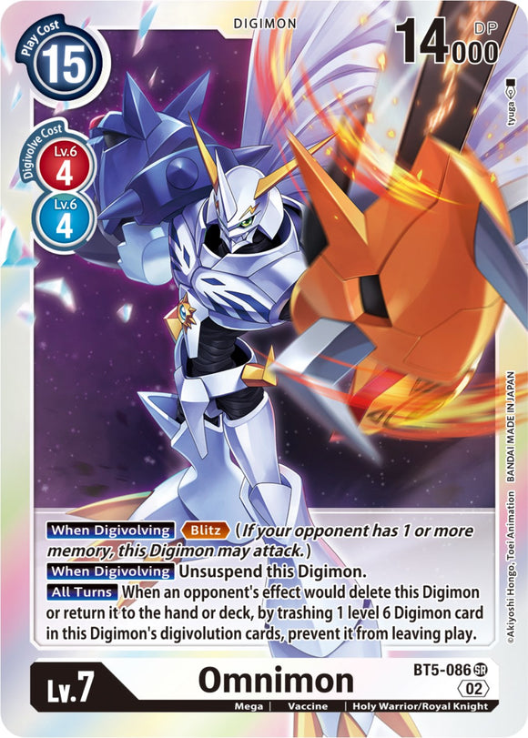Omnimon [BT5-086] (Reimpresión de potenciador de Resurgimiento) [Potenciador de Resurgimiento] 