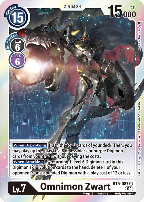 Omnimon Zwart [BT5-087] (Reimpresión de potenciador de Resurgimiento) [Potenciador de Resurgimiento] 