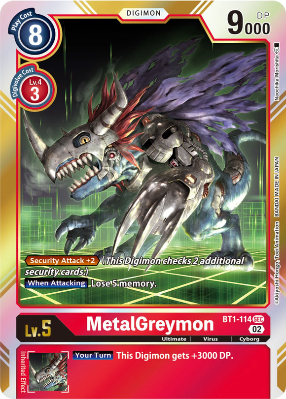 MetalGreymon [BT1-114] (Reimpresión de potenciador de Resurgimiento) [Potenciador de Resurgimiento] 