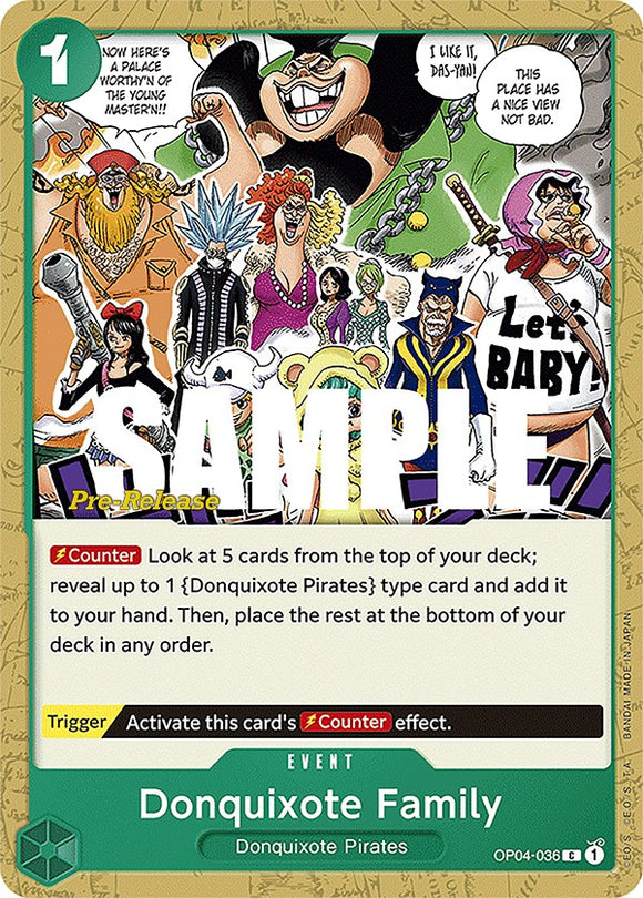 Familia Donquixote [Tarjetas de prelanzamiento de Kingdoms of Intrigue] 