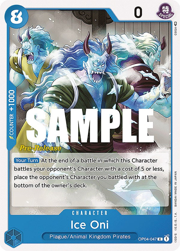 Oni de hielo [Tarjetas de prelanzamiento de Kingdoms of Intrigue] 
