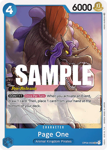 Página uno [Tarjetas de prelanzamiento de Kingdoms of Intrigue] 