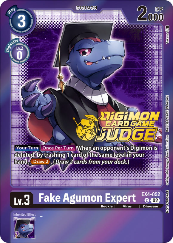 Agumon falso experto [EX4-052] (Paquete de juez 4) [Promociones de refuerzo de seres alternativos] 