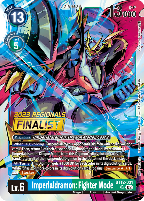 Imperialdramon: Fighter Mode [BT12-031] (finalista de las regionales de 2023) [Across Time] 