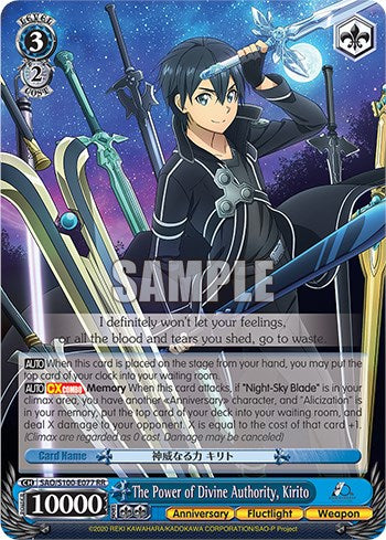 El poder de la autoridad divina, Kirito [Animación de Sword Art Online 10.º aniversario] 