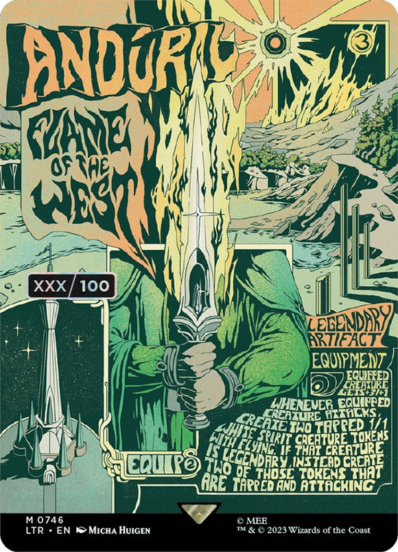Anduril, Llama del Oeste (Póster sin bordes) (Serializado) [El Señor de los Anillos: Cuentos de la Tierra Media] 