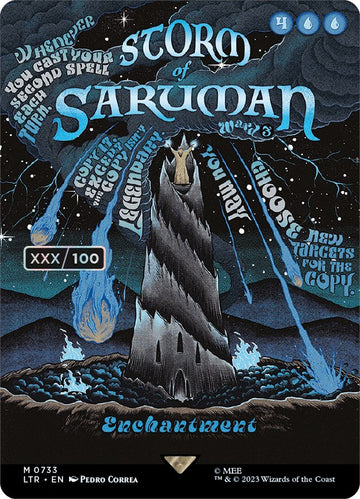 La tormenta de Saruman (póster sin bordes) (serializado) [El Señor de los Anillos: Cuentos de la Tierra Media] 