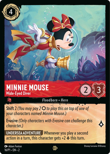 Minnie Mouse - Buceador de ojos abiertos (16) [Tarjetas promocionales] 