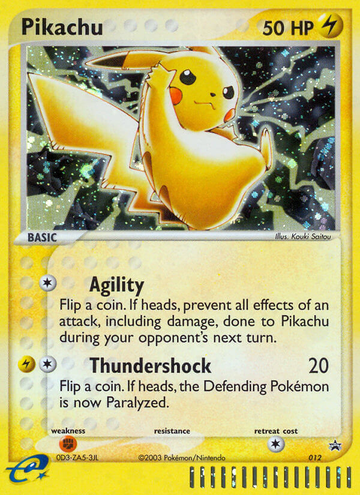 Pikachu (012) [Nintendo: Promociones de Black Star] 